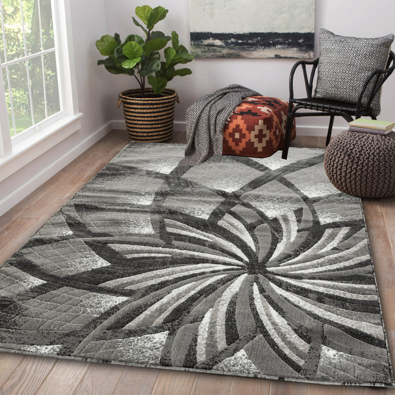 Ebern Designs Kimbrel New Modern Gray/Cream Area Rug & Reviews Wayfair